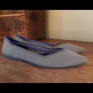 Rothy’s gray/blue halo flats